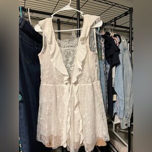 For Love & Lemons white lace dress women's small